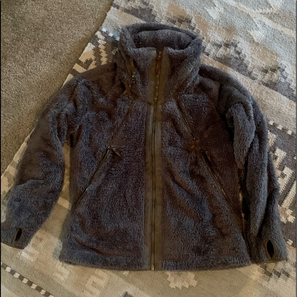 Olive green kuhl flight jacket.
